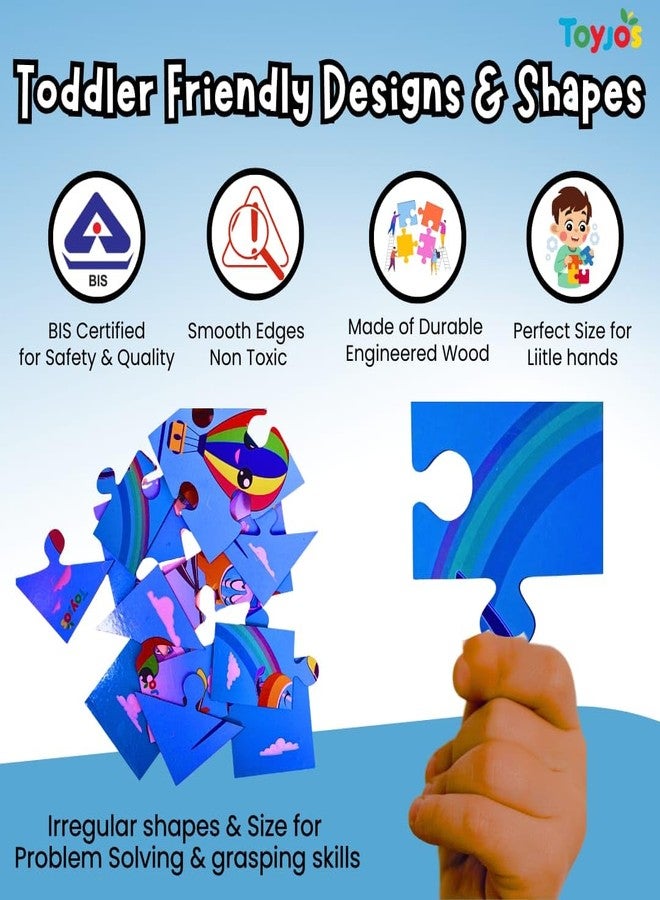 TOYJOS Transport Puzzles - A Set of 6 Four-Piece Shaped Jigsaw Puzzle for Kids Above 3+ Years - Fun & Challenging Brain Booster Games - Educational Puzzles - Image 5